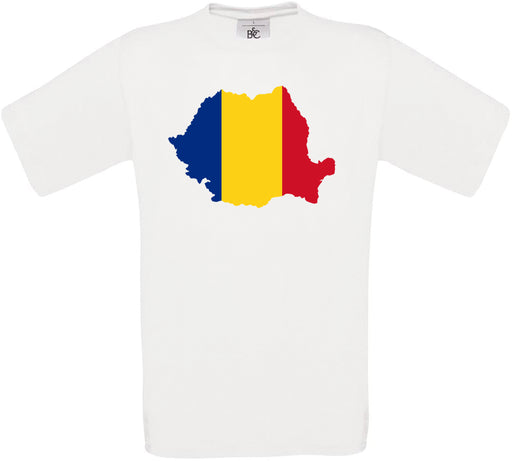 Romania Country Flag Crew Neck T-Shirt