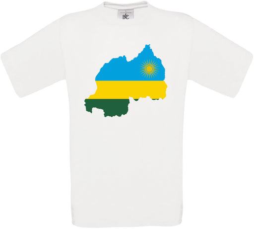 Rwanda Country Flag Crew Neck T-Shirt