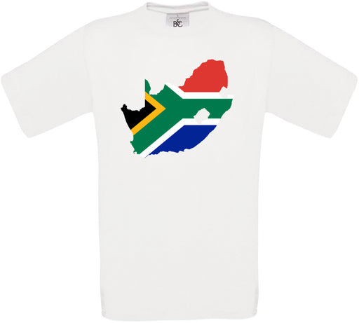 South Africa Country Flag Crew Neck T-Shirt