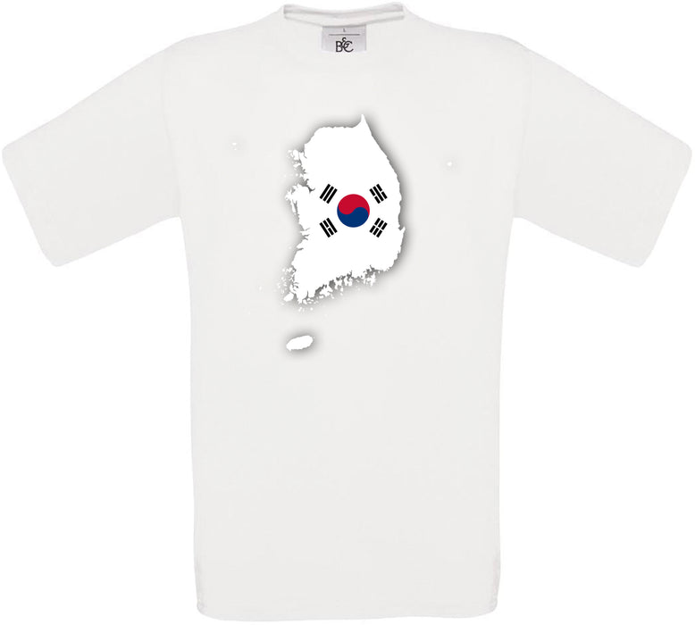 South Korea Country Flag Crew Neck T-Shirt