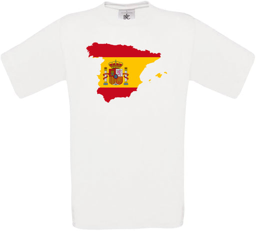 Spain Country Flag Crew Neck T-Shirt