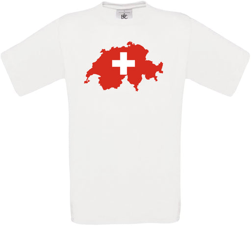 Switzerland Country Flag Crew Neck T-Shirt