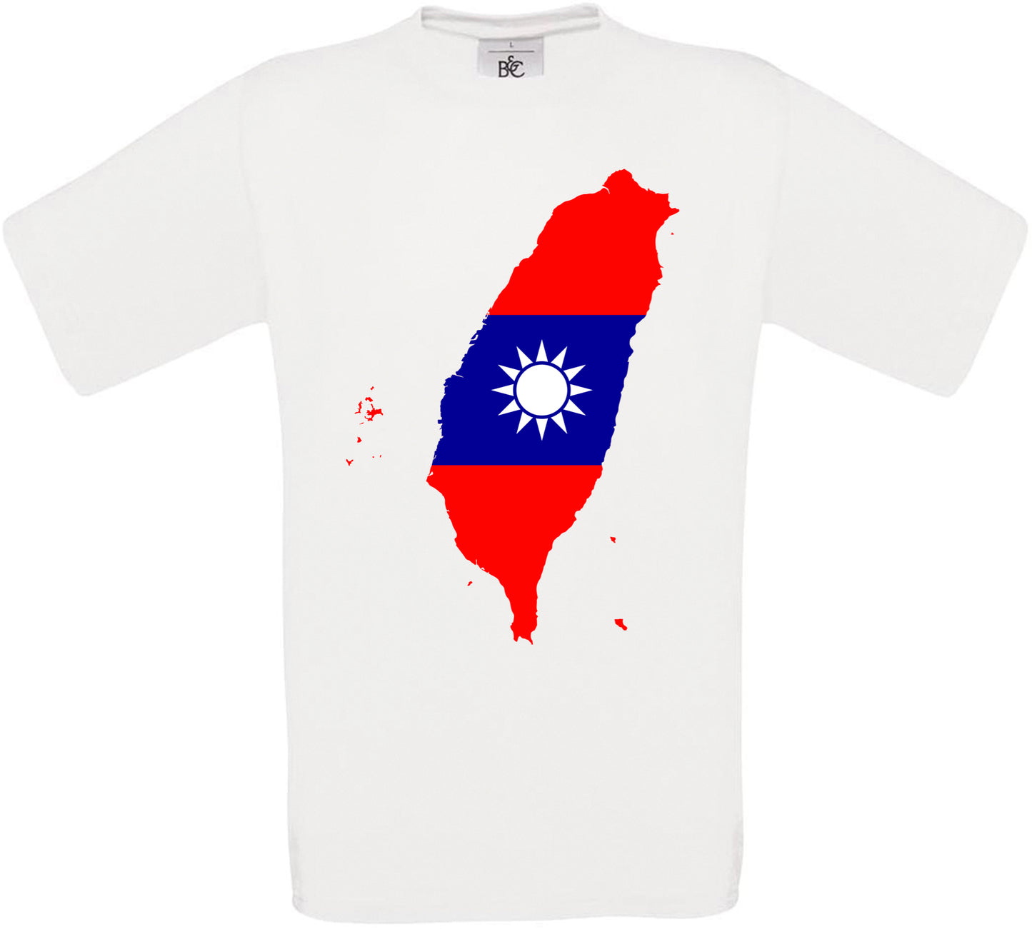 Taiwan Country Flag Crew Neck T-Shirt