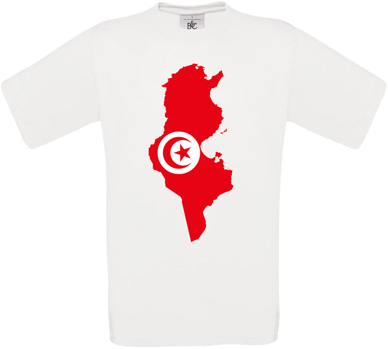 Tunisia Country Flag Crew Neck T-Shirt