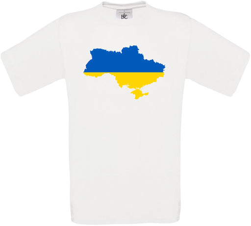 Ukraine Country Flag Crew Neck T-Shirt