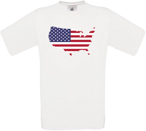 United States Country Flag Crew Neck T-Shirt