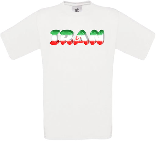Iran Country Name Flag Crew Neck T-Shirt