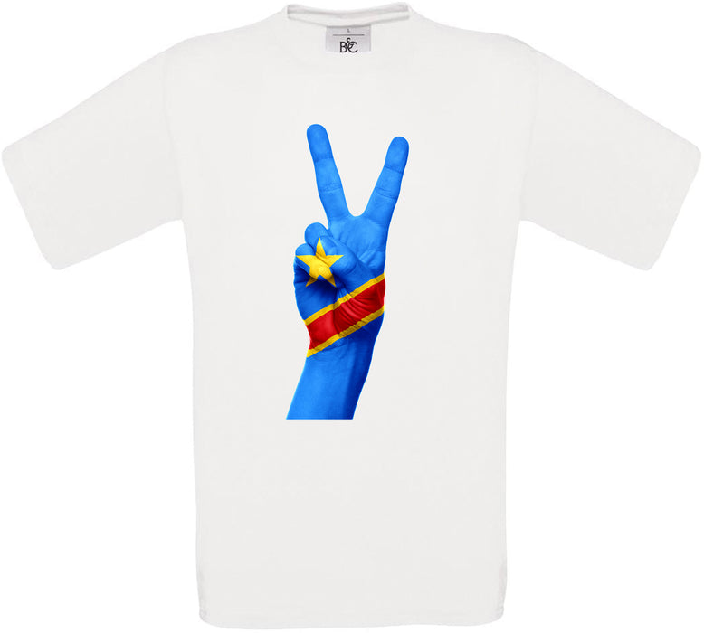 Kenya Two Fingers Flag Crew Neck T-Shirt